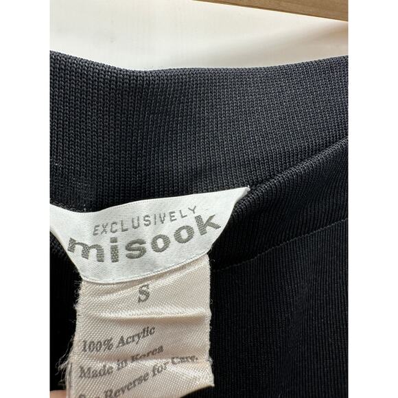 Exclusively Misook Black Acrylic Stretch Elastic Waist Pants Loose Fit Women S - Picture 5 of 6